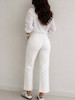 White Straight Cropped Jean | ZARA
