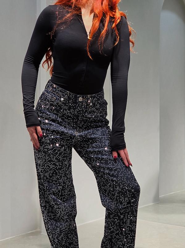 شلوار جین وایدلگ نگینی شاین VERO MODA 