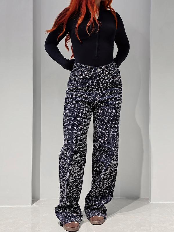 شلوار جین وایدلگ نگینی شاین VERO MODA 
