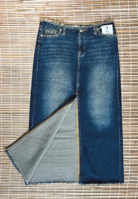 دامن جین چاکدار ریش ریش