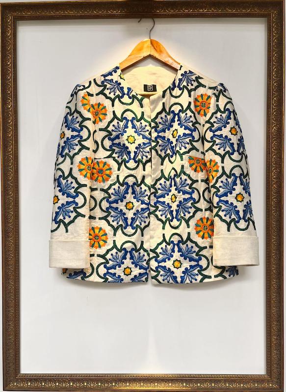 کت سوزن دوزی رنگین گل