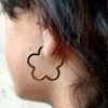 گوشواره حلقه گل استیل