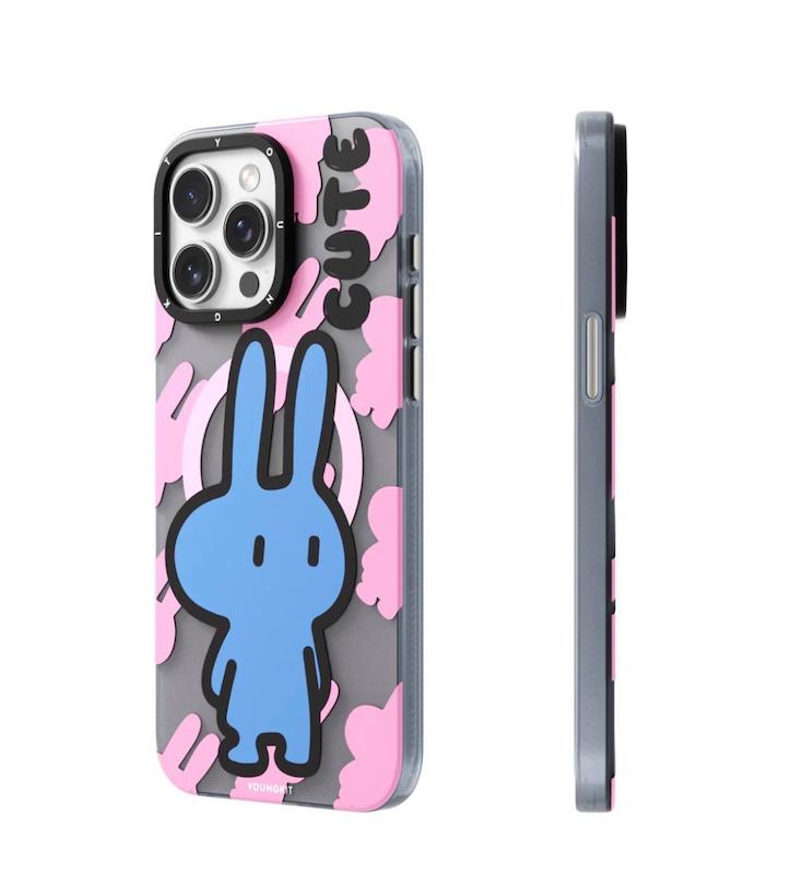 قاب Youngkit یانگ کیت مگ سیف ساپورت Pink Bunny Bliss Magsafe