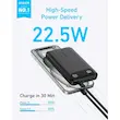 پاوربانک 22.5 وات انکر مدل A1257 ظرفیت 10000 میلی آمپر ساعت به همراه کابل USB-