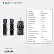 ست میکروفن بی سیم گرین لاین مدل GM-80X با درگاه اتصال لایتنینگ/AUX/USB-C