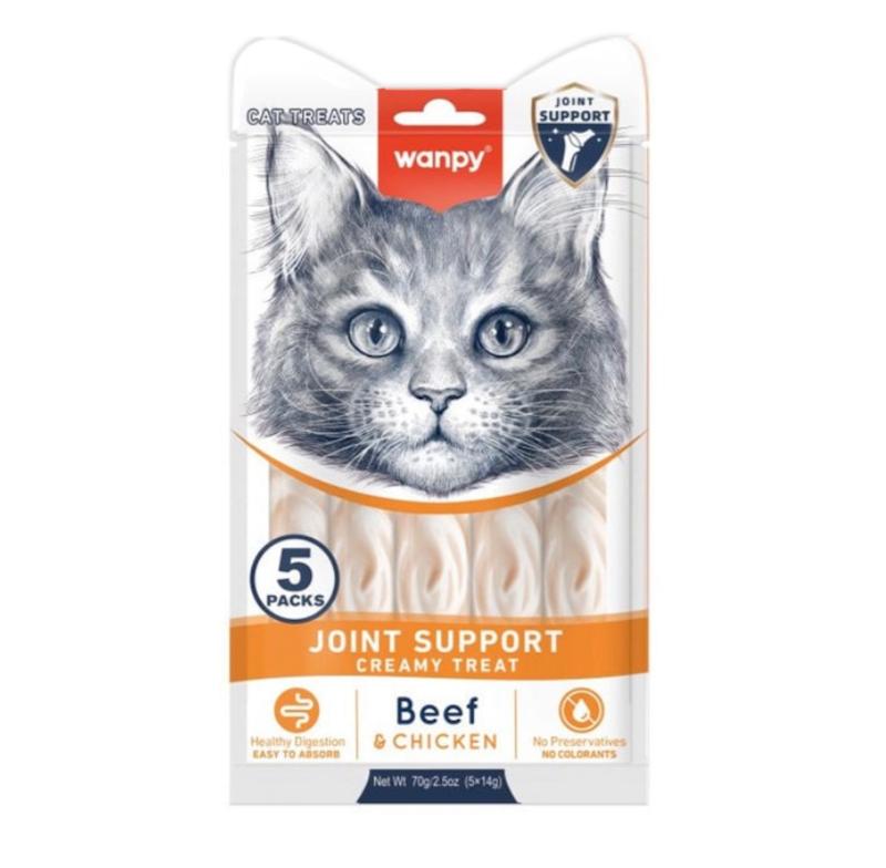 بستنی گربه ونپی مناسب تقویت مفصلی با طعم مرغ و گوشت سفارش اروپا بسته 5 عددی