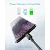 کابل تبدیل USB-C به USB-C انکر anker مدل Nylon A8753 طول 1.8 متر