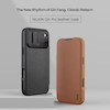 قاب کتابی/کیفی/کلاسوری سری ۱۷ آیفون نیلکین Nillkin Qin Pro Leather Case آیفون قهوه ای