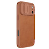 قاب کتابی/کیفی/کلاسوری سری ۱۷ آیفون نیلکین Nillkin Qin Pro Leather Case آیفون قهوه ای