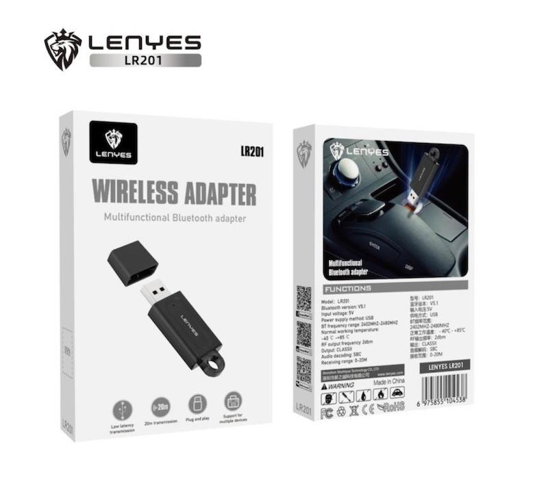 دانگل بلوتوث Wireless Adapter Lenyes مدل LR201 / دانگل بلوتوثی