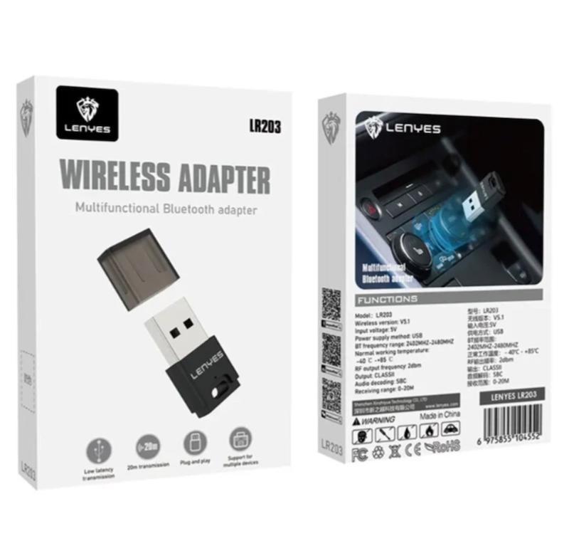 دانگل بلوتوث Wireless Adapter Lenyes مدل LR203 / دانگل بلوتوثی