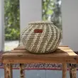 سطل برنج حصیری دکور مدل گندمی