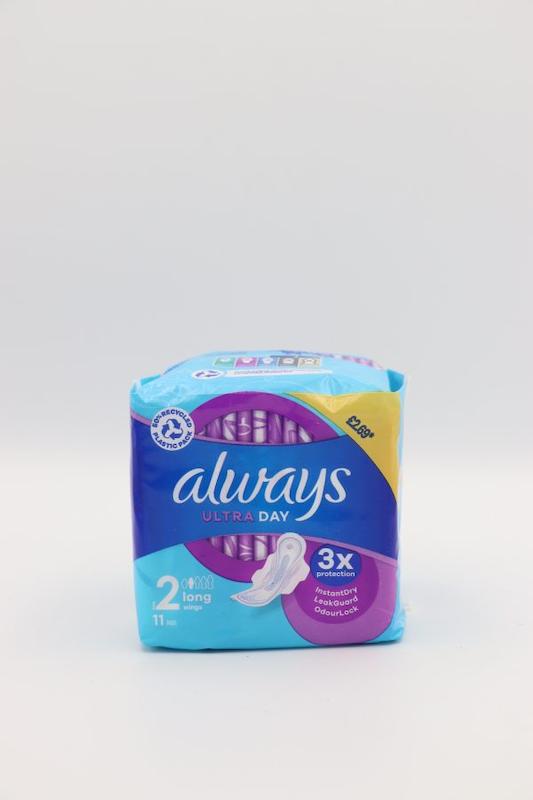 نوار بهداشتی آلویز Always Ultra Day سایز 2 بالدار بسته 11 عددی