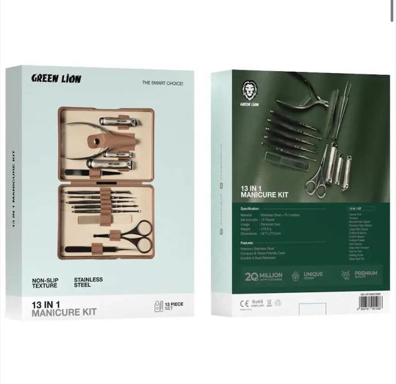 ست ناخنگیر/کیت مانیکور 13 کاره گرین لاین Green Lion 13in1 Manicure Kit 1086