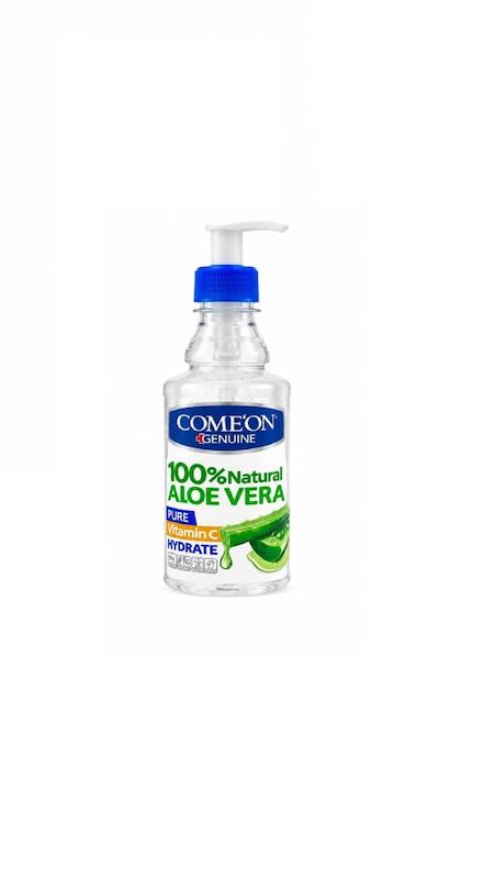 ژل آبرسان آلوئه‌ورا کامان 100% Natural Aloe Vera حاوی ویتامین C
