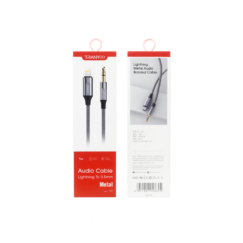 کابل AUX TO LIGHTNING TRANYOO مدل TE-15