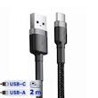 کابل شارژ دو متری بیسوس/باسئوس baseus مدل usb-a to usb-c cafule-ag1