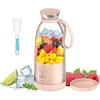 مخلوط‌کن شارژی قابل حمل 500 میلی‌لیتر مدل FRESH JUICE با تیغه استیل ضدزنگ، موتور 60 وات، شارژ USB تایپ‌سی، قفل ایمنی ضد نشت و حالت پالس برای خردکردن یخ و میوه‌های منجمد