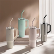 ماگ استیل مسافرتی درب دار شیائومی Xiaomi Mijia Straw Cup 316L MJXGB01RM