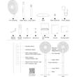 پنکه شارژی شیائومی مدل  Xiaomi Smart Standing Fan 2 poro ظرفیت 2800 میلی آمپر ساعت