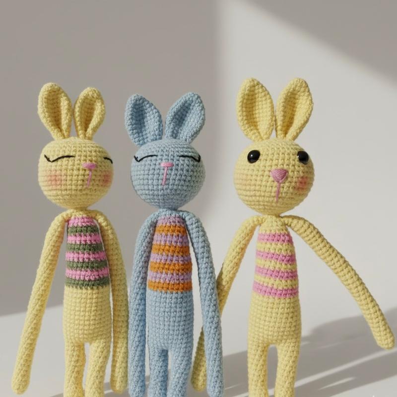 عروسک نازنین خرگوش دست‌بافت ژُته