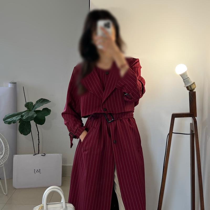 Cherry lady trench coats 