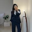 Jina dark blue vest and blazer vs2