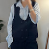 Jina dark blue vest and blazer vs2