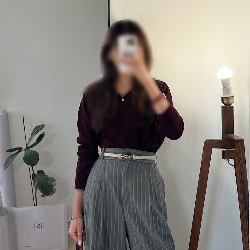 Polo wear cherry and gray 