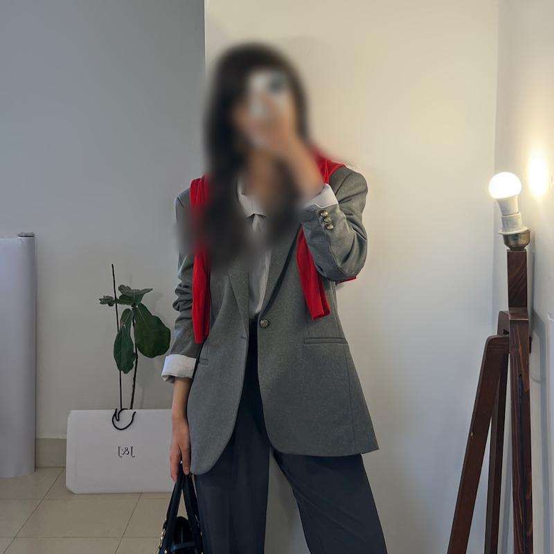 Jina blazer Grigio بليزر طوسي 