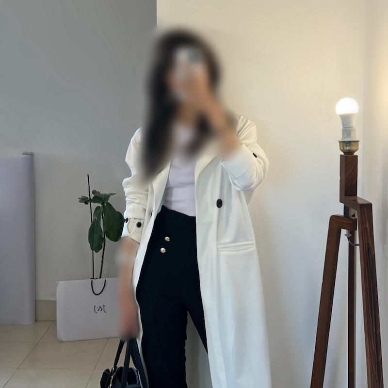 Karla overcoat white 