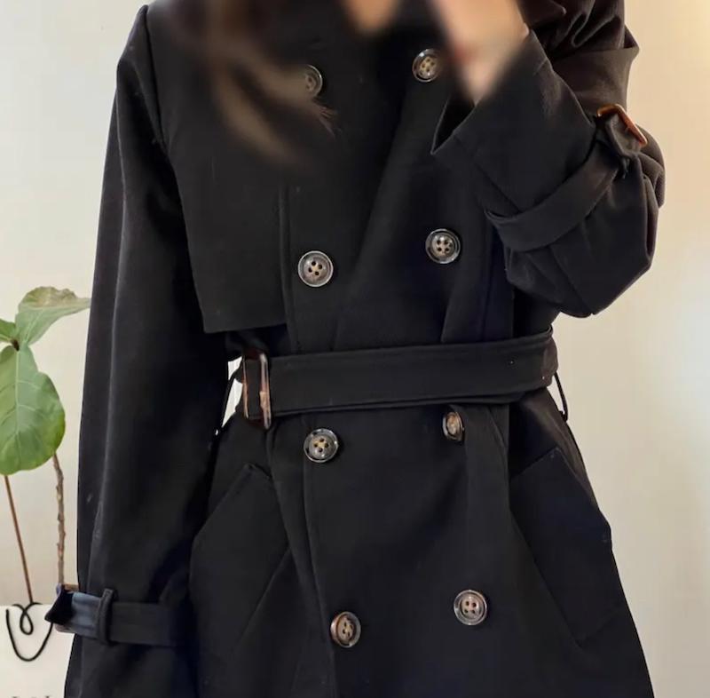 Bella overcoat استخواني 