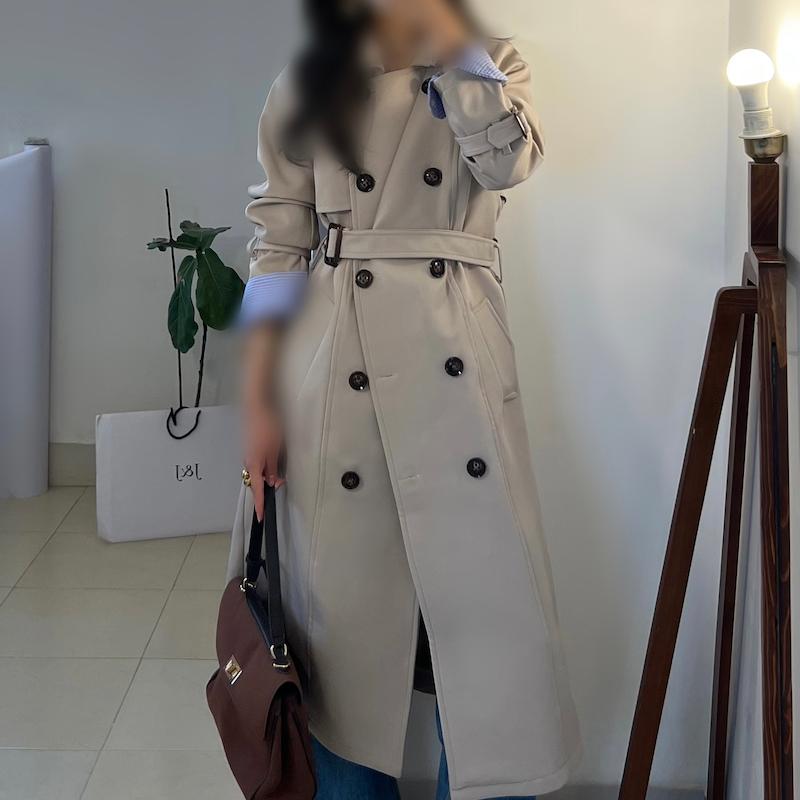 Bella overcoat استخواني 
