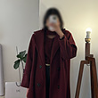 Jina cherry long overcoat 