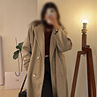 Jina cherry long overcoat 