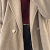 Jina cherry long overcoat 