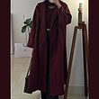 Jina cherry long overcoat 