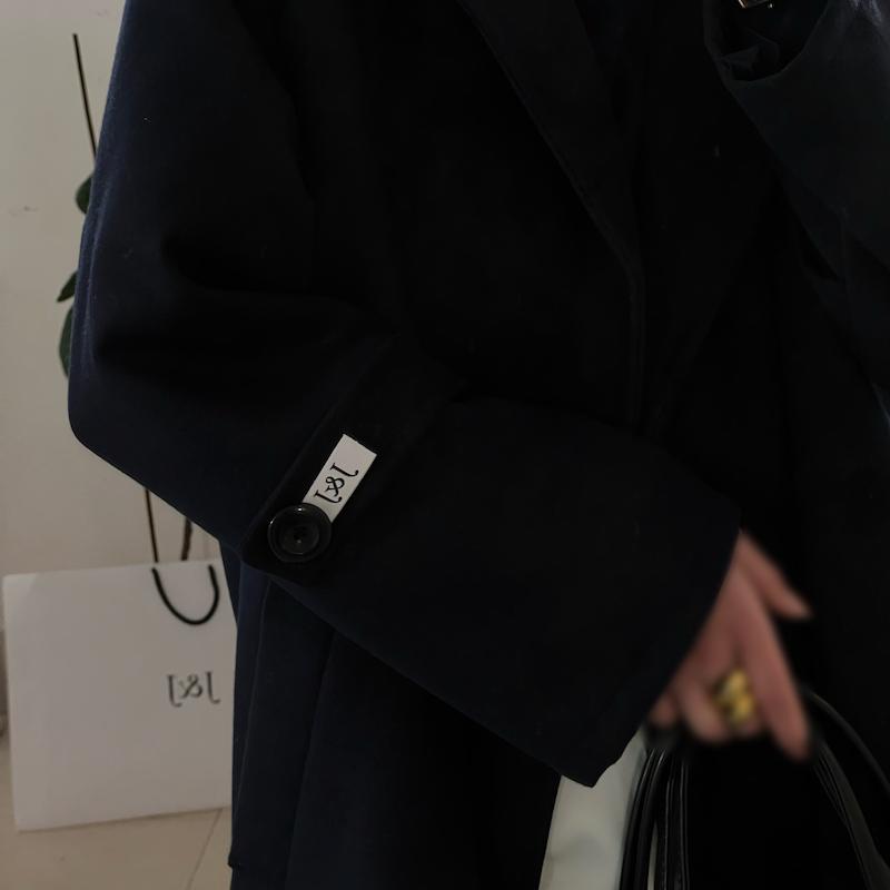 Jina dark blue overcoat 