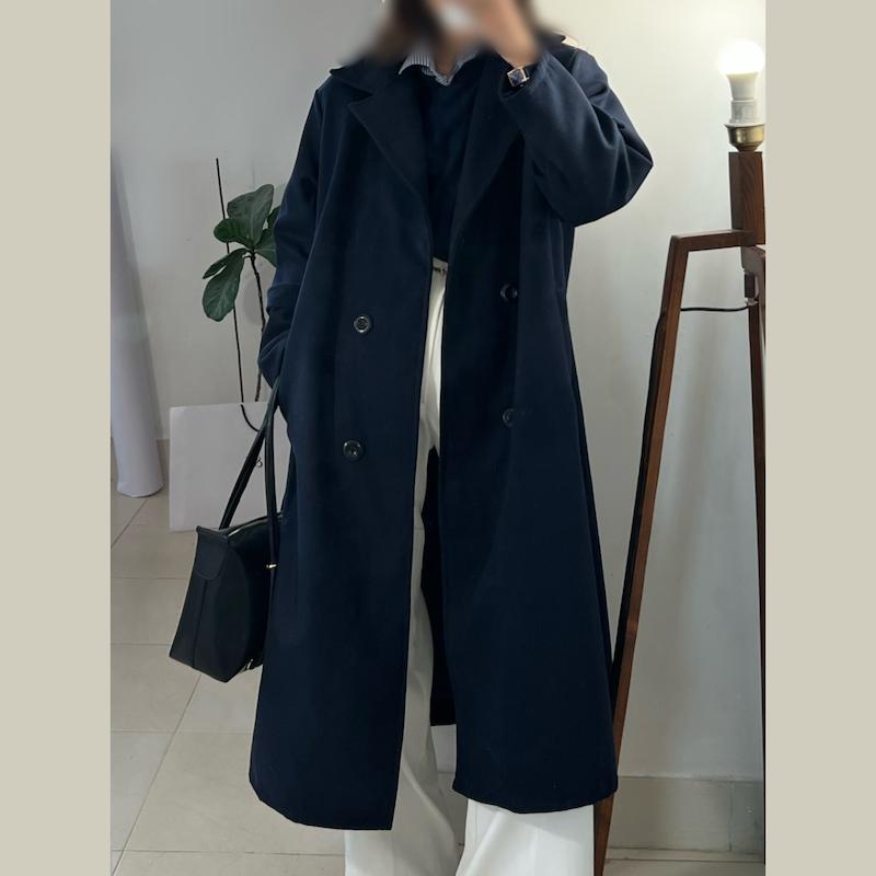 Jina dark blue overcoat 