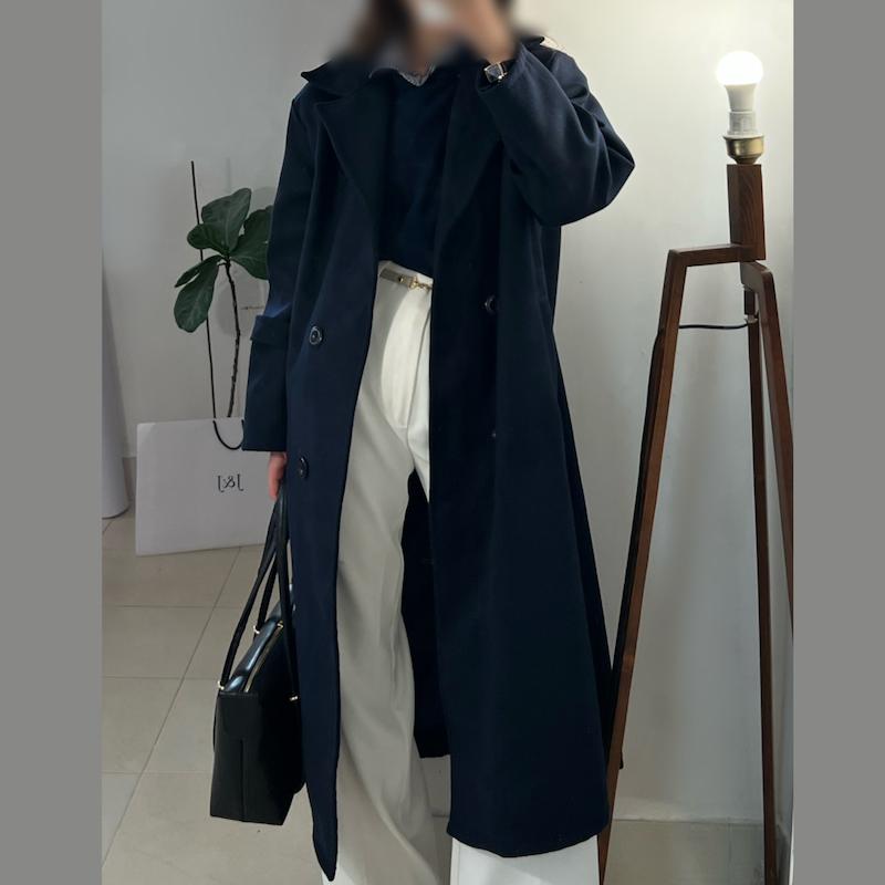 Jina dark blue overcoat 