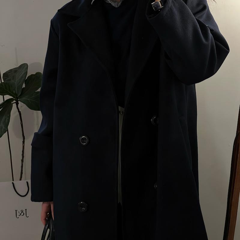 Jina dark blue overcoat 