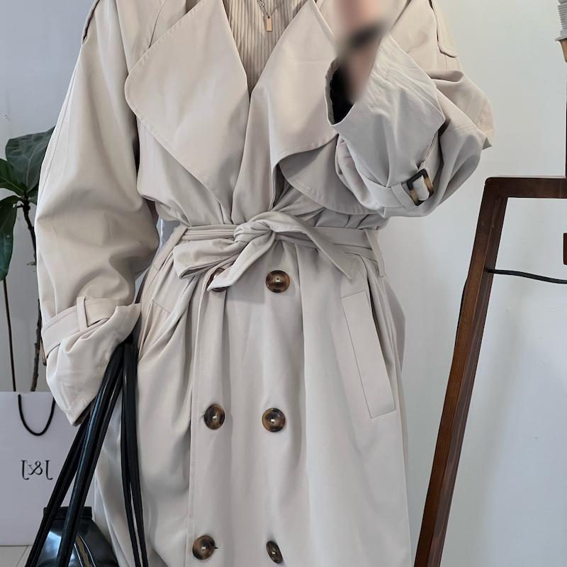 Double breasted trench soltera 