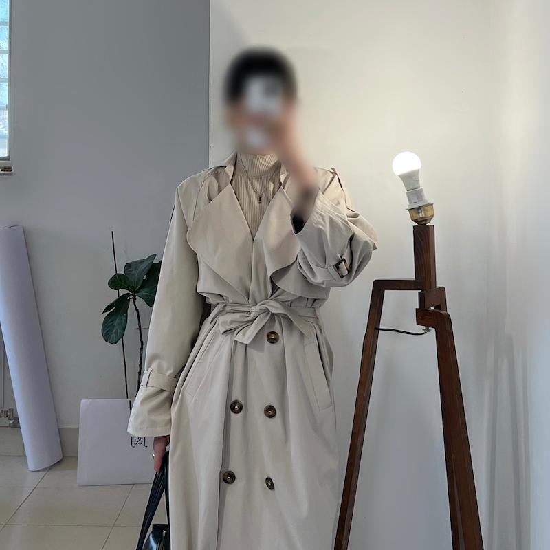 Double breasted trench soltera 