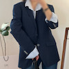 Lavender blazer dark blue 