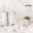 ست سرویس بهداشتی لیمون ماربل ۶ پارچه رنگ سفید، اکسسوری لوکس جهیزیه عروس