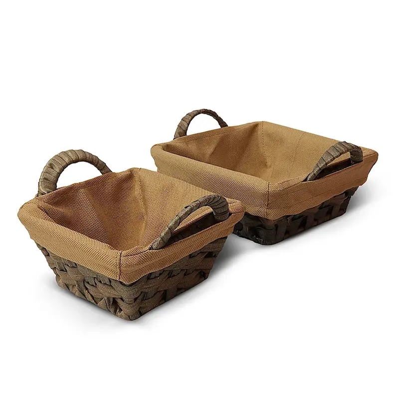 سبد نان و سبزی مربع دسته دار آلفا با نوار PVC در 2 سایز