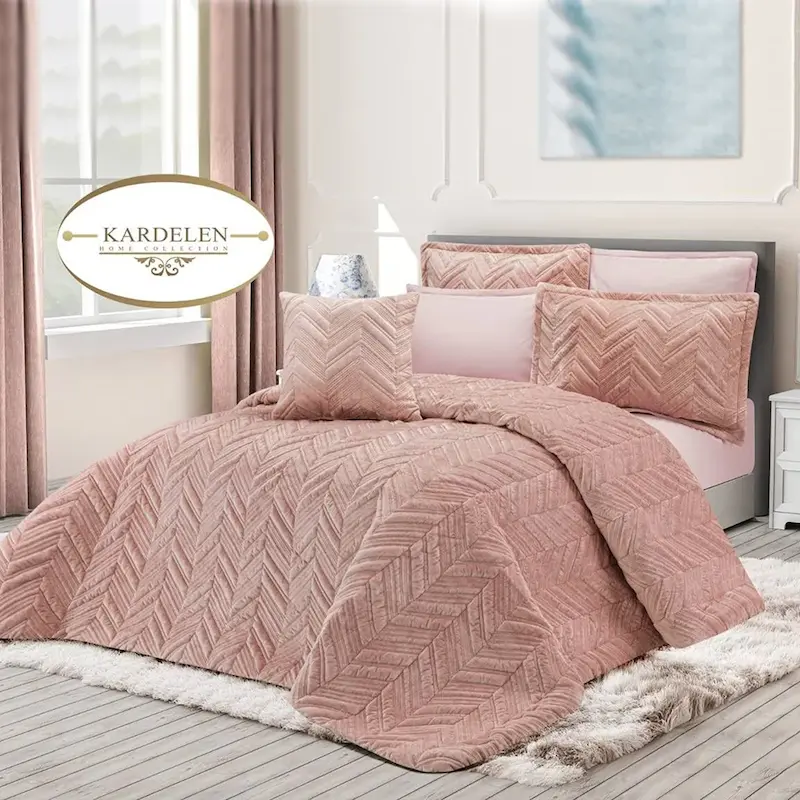 روتختی مخمل صورتی کالباسی کاردلن مدل کوبا