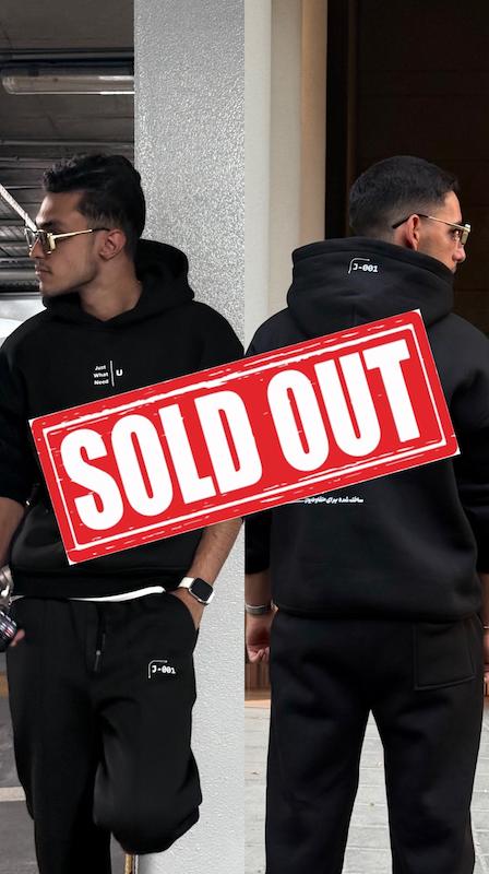 ست هودی شلوار مشکی 