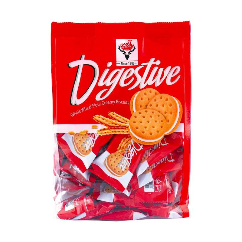  بیسکویت دایجستیو کرمدار تکی آدرین ۴۵۰ گرمی (۴۸عدد)
