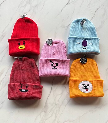 کلاه بافت طرح bt21